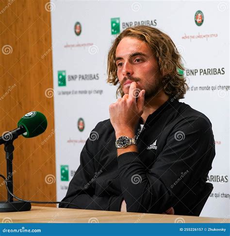 Professional Tennis Player Stefanos Tsitsipas Of Greece During Press