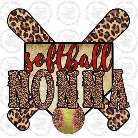 Softball Lightning Bolt Png Sublimation Design Leopard Etsy