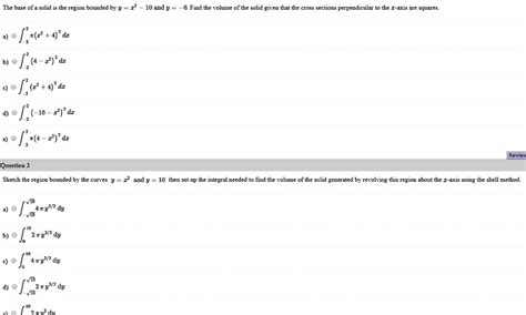 Solved The Base Of A Solid Is The Region Bounded Byy R And Y