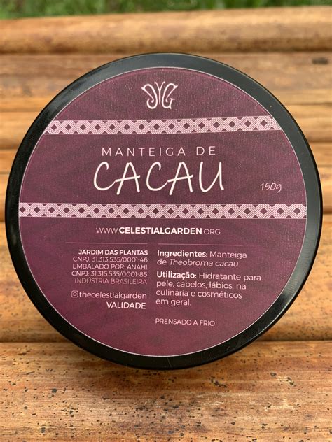 Manteiga De Cacau Theobroma Cacao 150g Celestial Garden