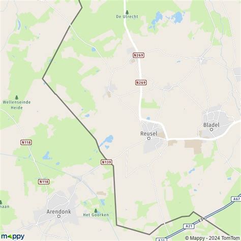 Plattegrond Reusel De Mierden Kaart Van Reusel De Mierden En