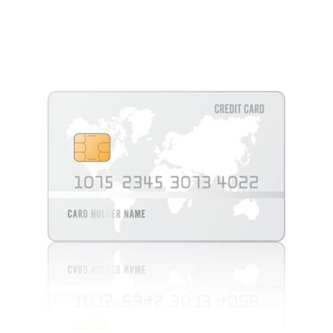 Realistic White Credit Card Mockup Template Vector Image