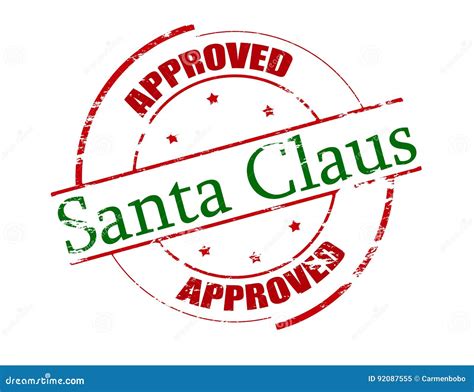 Santa Claus Approved Stock Illustration Illustration Of Stars 92087555