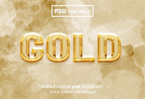 Premium Psd Gold Liquid 3d Text Effect