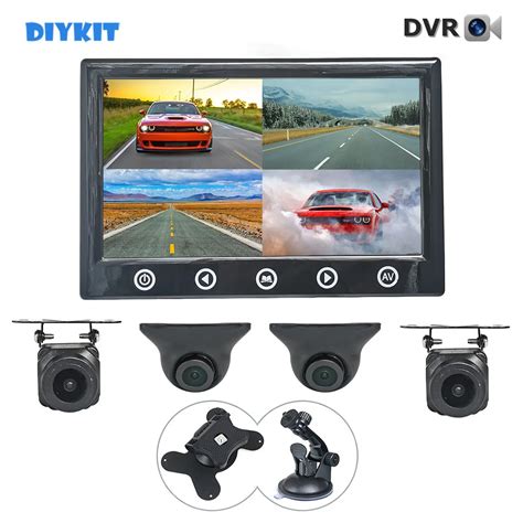 DIYKIT 7inch AHD IPS Split QUAD Car HD Monitor 1920 1080 AHD Night