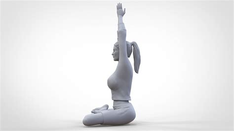 N1 Woman Doing Yoga Lotus Pose 3d Model 3d Printable Cgtrader