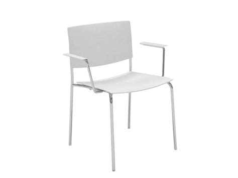 Stackable Open Back Technopolymer Chair With Armrests SIT SO1202 Sit