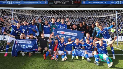 Ipswich Town Fc Celebrate With The Team On Monday