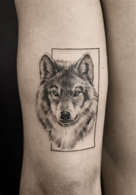 Black And Gray Wolf Tattoo