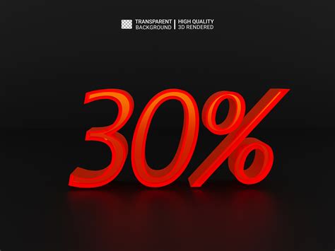 Psd 3d Rendered 30 Percentage Graphic By Sakib Mahmud Galib · Creative