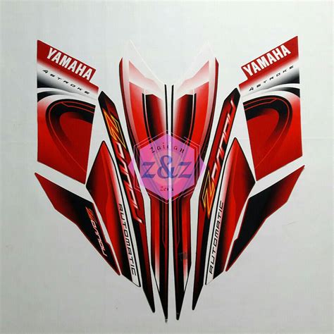 Jual Stiker Striping Lis Les Body Motor Yamaha Nouvo Z Hitam Merah