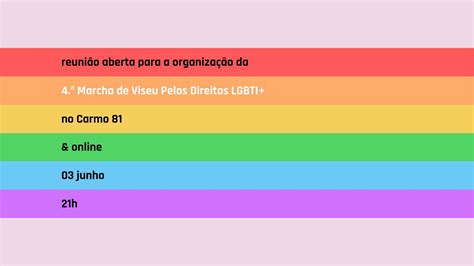 Reuni O Aberta Marcha De Viseu Pelos Direitos Lgbti Cartaz