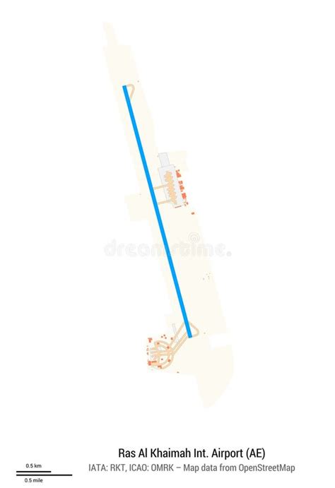 Map Of Ras Al Khaimah International Airport Iata Code Rkt Stock Image