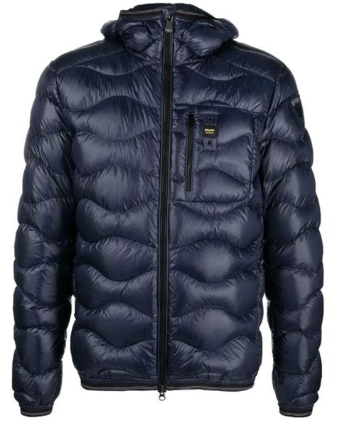 Blauer Feather Down Quilted Jacket In Blue For Men Lyst