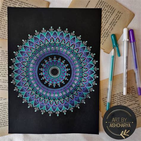 Mandala Using Gelly Roll Pens By Aishcharya Dash On Instagram As