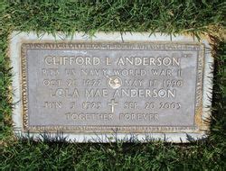 Clifford L Anderson 1922 1990 Find A Grave Memorial