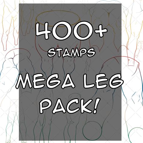 400 Mega Male Female Leg Stamp And Brush Pack For Procreate Etsy