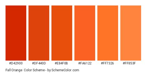 Fall Orange Color Scheme Fallautumn