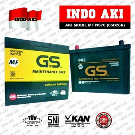 Jual Aki Mobil Kering Mf Ns70 65D26R Toyota Kijang Kapsul Isuzu Panther