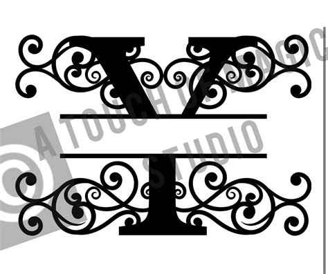 Digital Monogram Letter Y Only Svg File Etsy