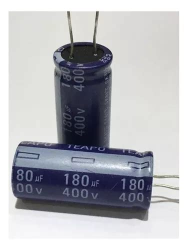 2 Piezas 180uf 400v Capacitor Electrolítico 105 Meses sin interés