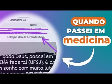 Quando Fui Aprovada Em Medicina Na Federal YouTube