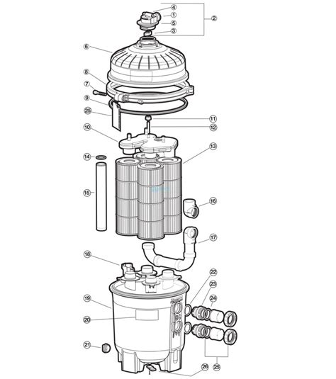 Hayward De 3600 Parts Diagram Hayward Parts Grid Pro Filter