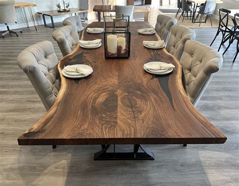 Hocking Live Edge Walnut Dining Table Pathway Tables