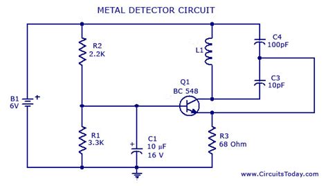 Powerful Metal Detector Circuit Diagram