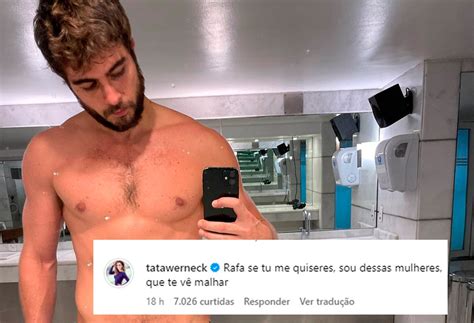 Rafa Vitti Posta Sem Camisa E Ganha Elogio De Tata Werneck Inspirado Na Música De Luísa Sonza