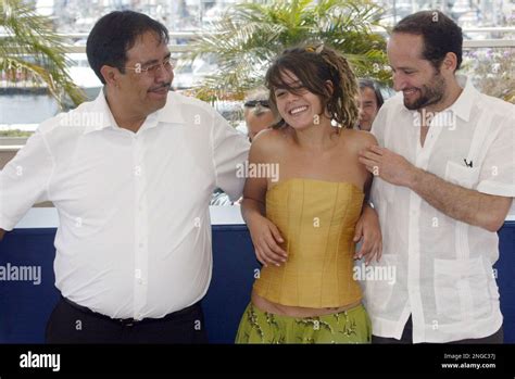 Mexican Actress Anapola Mushkadiz Center Mexican Director Carlos Reygadas Right And Mexican