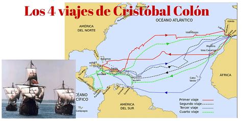 Mapa De Los Viajes De Crist Bal Col N A Am Rica By Off