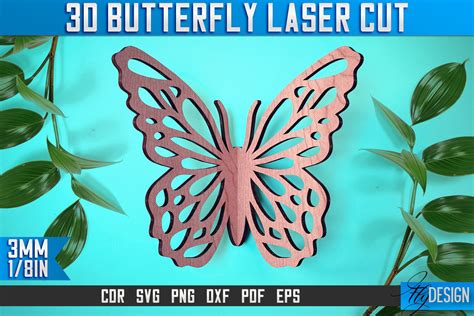 D Butterfly Laser Cut Svg Butterfly Laser Cut Svg Design Cnc File