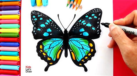 Aprende a dibujar una MARIPOSA de aspecto Real (proceso completo)