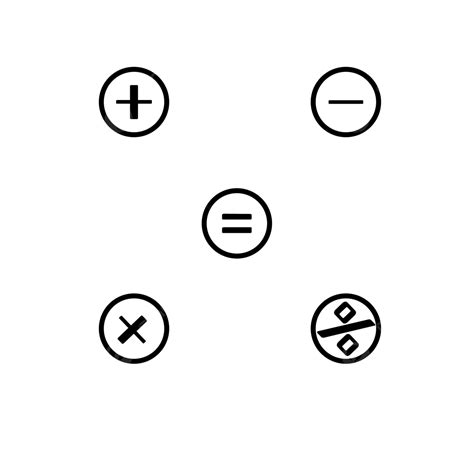 Addition And Subtraction White Transparent Mathematical Symbol