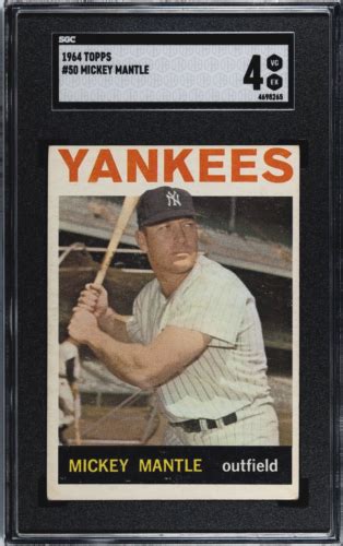 Sgc Topps Mickey Mantle New York Yankees Hof Ebay