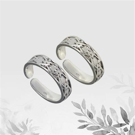 Rbcl Casul Sterling Silver Oxidized Toe Ring Size Standard Gm