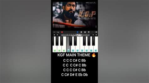 Kgf Main Theme 🔥 Easy Piano 🎹 Tutorial With Notes Ravi Basrurpianokgfkgf2kgftheme Youtube