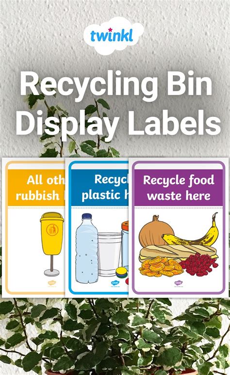 Recycling Bin Labels Recycling Bins Recycling Printable Labels