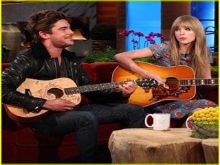 Zac Efron plays the guitar along Taylor Swift on The Ellen Show on ...