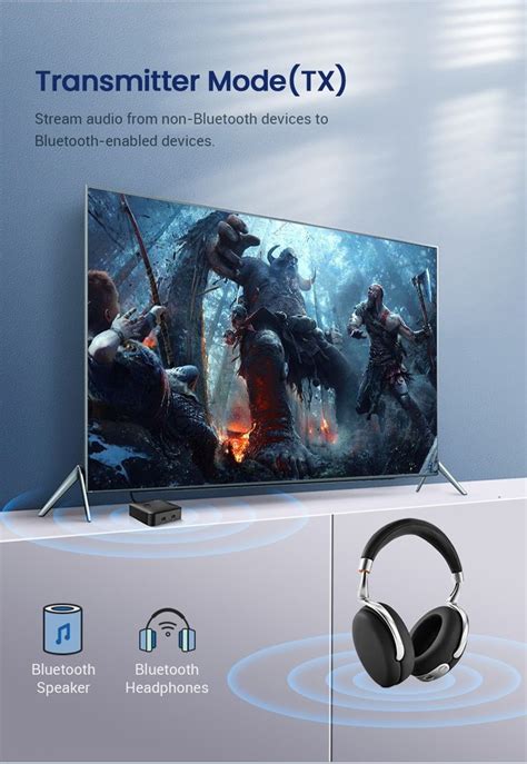 UGREEN Bluetooth 5.0 Receiver Transmitter aptX HD CSR8675