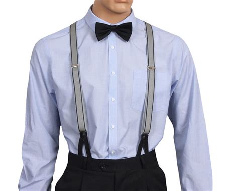 Albert Thurston Grey Suspenders Mens Braces Australia