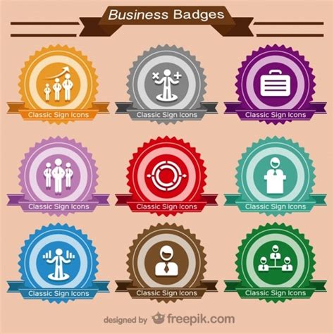 Free Vector | Business badges classic design