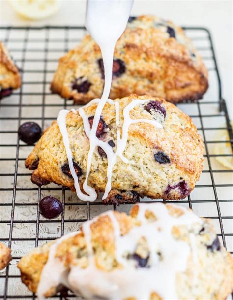 Sourdough Blueberry Scones With Lemon Glaze Sourdough Starter Discard Recipe Sourdough Recipes