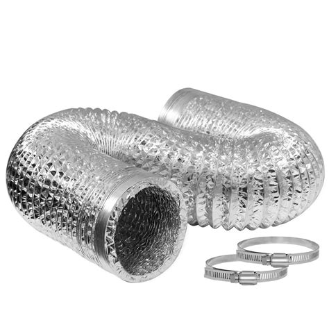 Buy Vivohome 4 Inch 25 Feet Aluminum Flexible Dryer Vent Hose Air Ducting Non Insulated With 2