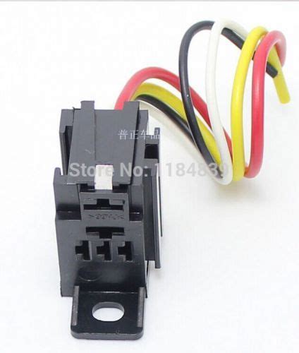 Purchase 5pcs Automobile Relay Socket With Wire Length Combined Flame