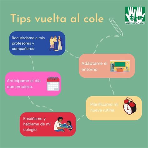 Tips Para La Vuelta Al Cole Asociación Autismo Cádiz