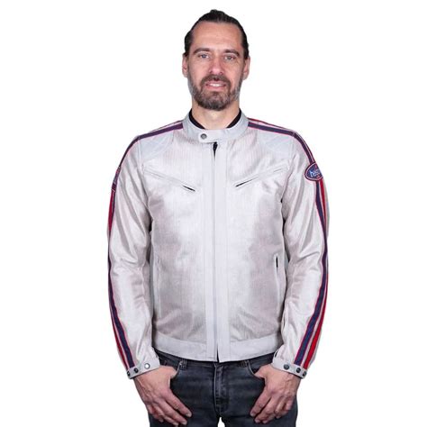 helstons pace air jacket silver motardinn