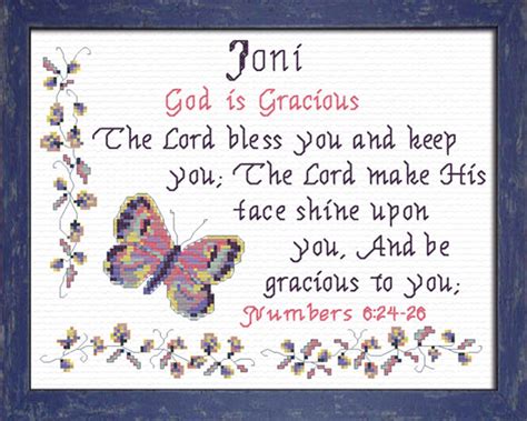 Joni Name Blessings Personalized Names with Meanings and Bible Verses