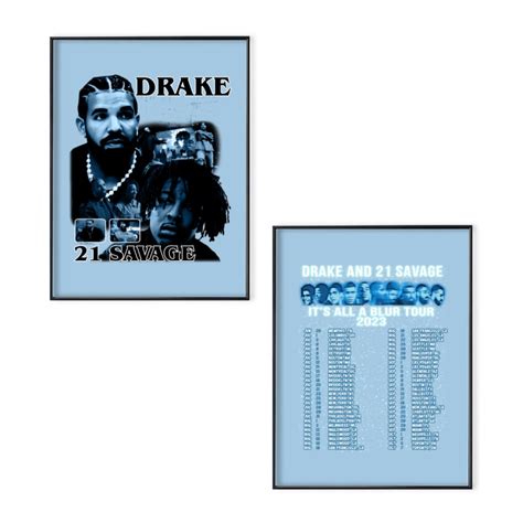 Drake It S All A Blur Tour 2023 Poster Set Rap Rapper Hip Hop Poster